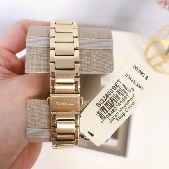 Fossil BQ2400Set His and Her Chronograph Gold-Tone Stainless Steel Watch - Picture 4 of 9